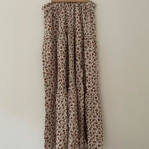 Rylee + Cru floral midi skirt